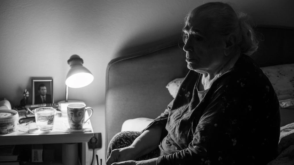 Una madre lee junto a su hija en un balcón de Madrid bañado por luz dorada.